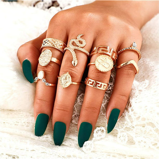 New Bohemian Vintage Women Gold Finger Rings Boho Knuckle Punk Jewelry Gift 2019
